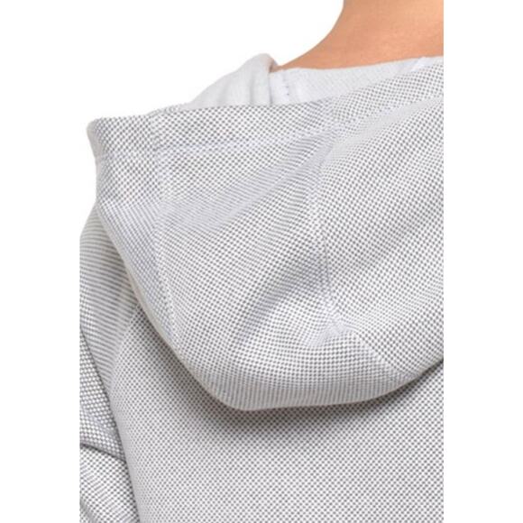 Kyoden Henley Sweatshirt Hoodie Hexagon Top Pullover Womens Sz XL Gray - Picture 11 of 16